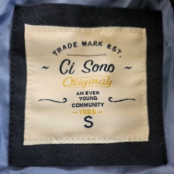 Ci Sono Light Blue Velvet Bomber Jacket size Small - Picture 3 of 4